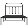 vidaXL Metal Bed Frame without Mattress with Headboard Black 100x190cm