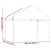 vidaXL Gazebo with Roof White 8.92x4.08x3.22 m Polyethylene