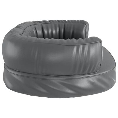 vidaXL Ergonomic Foam Dog Bed Grey 60x42 cm Faux Leather