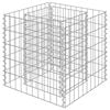 vidaXL Gabion Raised Bed Galvanised Steel 50x50x50 cm