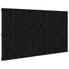 vidaXL Wall Headboard Black 204x3x110 cm Solid Wood Pine