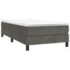 vidaXL Box Spring Bed Frame Dark Grey Single Velvet (UK/IE/FI/NO only)