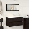 vidaXL Bathroom Furniture Set 2 pcs Black Oak Engineered wood