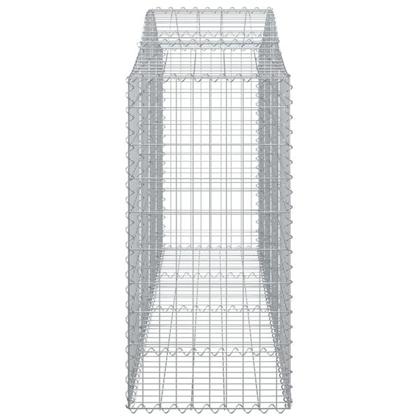 vidaXL Arched Gabion Basket 200x50x120/140 cm Galvanised Iron