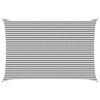 vidaXL Sunshade Sail Light Grey and White 4 x 5 m HDPE