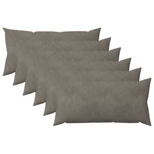 vidaXL Cushion with Pillow HEERLEN 6 pcs Light Grey Velvet