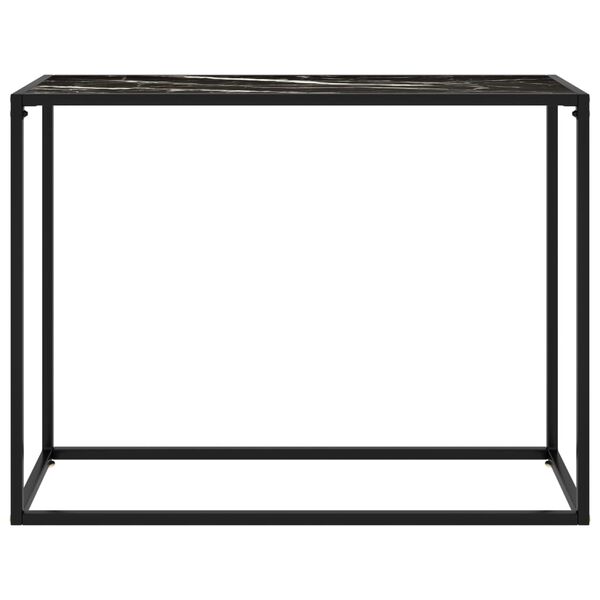 vidaXL Console Table Black 100x35x75 cm Tempered Glass