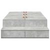 vidaXL Storage Bed Frame Concrete Grey 75 cm Engineered Wood