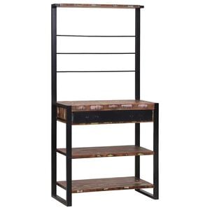 vidaXL Kitchen Rack Multicolour and Black 80 x 40 x 160 cm