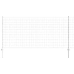 vidaXL Welded Wire Fence with Posts 10 x 1.2 m Galvanised Steel Silver