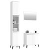 vidaXL 3 Piece Bathroom Furniture Set High Gloss White Engineered Wood
