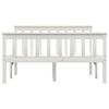 vidaXL Bed Frame without Mattress White Solid Pinewood 120x200 cm