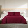 vidaXL Duvet Cover Set Bordeaux 155x220 cm Light-weight Microfiber