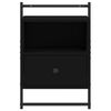 vidaXL Bedside Cabinets Wall-mounted 2 pcs Black 40x30x61 cm Engineered Wood