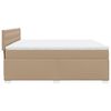vidaXL Box Spring Bed with Mattress Cappuccino 200x200 cm Faux Leather