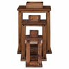 vidaXL Lantern 3 pcs Natural Mahogany Wood