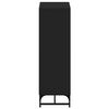 vidaXL Highboard with Glass Doors Black 35x37x120 cm