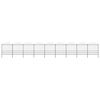 vidaXL Garden Fence with Spear Top Steel 1603.5x200 cm Black