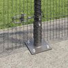vidaXL Fence Post Grey 10 x 1 m (16 x 16 mm mesh) Steel