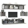 vidaXL 6 Piece TV Cabinet Set Concrete Grey Engineered Wood