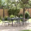 vidaXL Garden Dining Set 7 pcs Anthracite Powder-coated Steel