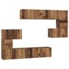 vidaXL TV Cabinet Set Wall-mounted 8 pcs Old Wood Engineered Wood