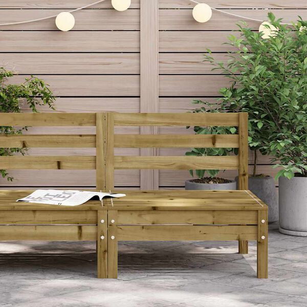 vidaXL Garden Sofa Armless Impregnated Wood Pine