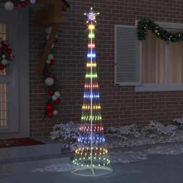 vidaXL LED Christmas Tree Multicolour 70 x 70 x 250 cm Metal