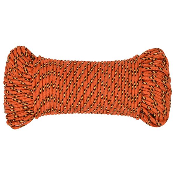 vidaXL Boat Rope Orange 4 mm 250 m Polypropylene