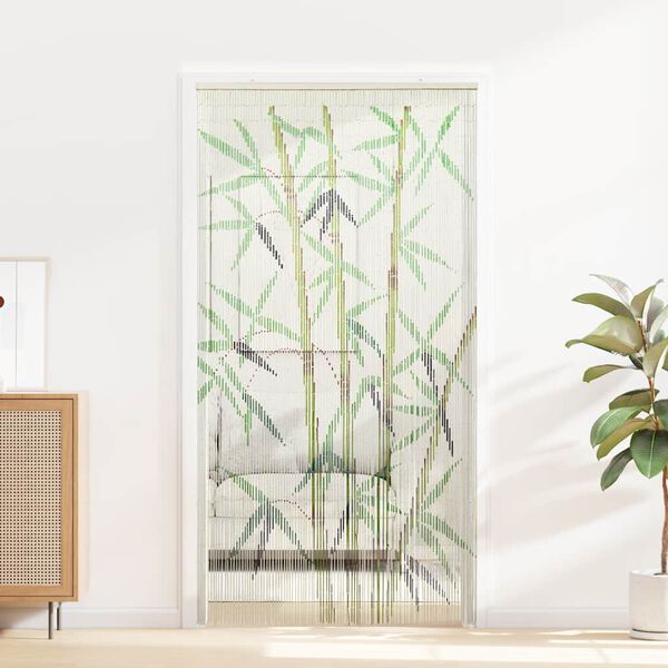 vidaXL Insect Door Curtain Bamboo Print 100x220 cm Bamboo