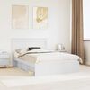 vidaXL Bed Frame with Headboard White 140 x 200 cm Solid Pine Wood