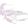 vidaXL Storage Bed with Drawer Sonoma Oak 90 x 200 cm Engineered Wood