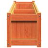 vidaXL Garden Planter Wax Brown 180x31x31 cm Solid Wood Pine