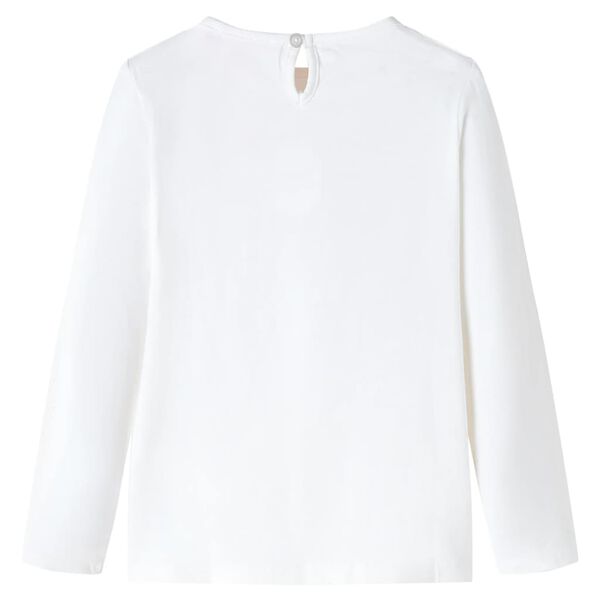 Kids' T-shirt with Long Sleeves Ecru 140