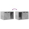 vidaXL Cat Litter Box Enclosure Concrete Grey 60x40x40 cm Engineered Wood