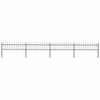 vidaXL Garden Fence with Spear Top Steel 671x60 cm Black