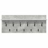 vidaXL Wall-Mounted Coat Rack with Shelf Concrete grey Engineered wood