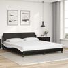 vidaXL Bed Frame "Dover" Black and White 180x200 cm Super King Faux Leather