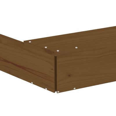 vidaXL Sandbox with Seats Honey Brown Octagon Solid Wood Pine