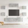vidaXL 7 Piece TV Cabinet Set Concrete Grey Engineered Wood