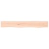 vidaXL Wall Shelf 80x10x6 cm Untreated Solid Wood Oak