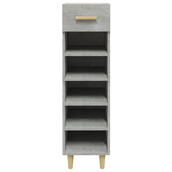 vidaXL Shoe Cabinet Concrete Grey 30x35x105 cm Engineered Wood