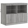 vidaXL Sideboard with LED Lights Grey Sonoma 283x37x67 cm