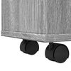 vidaXL Narrow Bathroom Cabinet with Wheels Grey Sonoma Engineered Wood