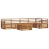 vidaXL Outdoor Sofa Set 6 pcs Natural Solid Acacia Wood