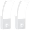 vidaXL Outdoor LED Wall Lights with Sensors 2pcs White Die-cast Aluminium