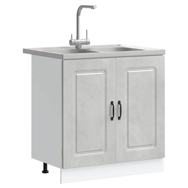 vidaXL Kitchen Cabinet Kalmar Concrete Grey 80 x 46 x 81.5 cm