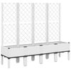 vidaXL Garden Planter with Trellis White 160x40x142 cm PP