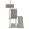 vidaXL Cat Tree with Sisal Scratching Posts Light Grey 110.5 cm