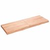 vidaXL Bathroom Countertop Light Brown 140x50x(2-6)cm Treated Solid Wood
